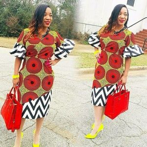 Dress made with Agrucan print